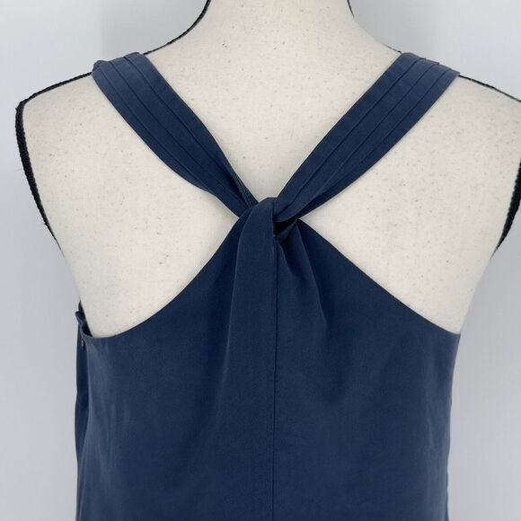 J Crew Twist Back Dress in Night Shadow Blue Size 2  Mini - Picture 6 of 8